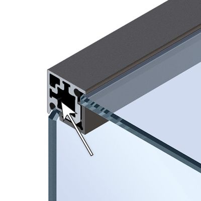 Cadro Glass corner profil mat crni