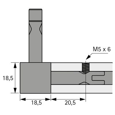 Cadro navojna matica M5x6mm inox
