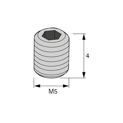 Cadro zatezni šraf M5x4mm