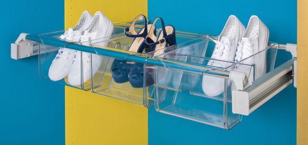 Kontejner za cipele transparentni 23,5x45 cm